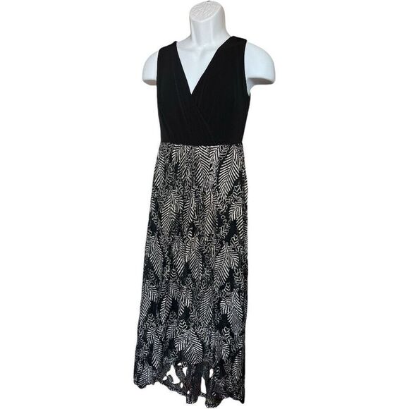Womens Candalite Silver Holiday Starlite Glitter Sparkle Shimmer Dress - Sz S - Picture 1 of 4